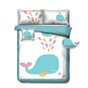 Ramesses Baby Blue Whale Kids Advventure 4 Pcs Comforter Set Single V442-KIT-COMFORTER-WHALE-BABYBLUE-SB