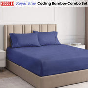 Ramesses Royal Blue 2000TC Cooling Bamboo Combo Set Queen V442-KIT-FITTEDSS-2000COOLBAMBOO-ROYALBLUE-QS