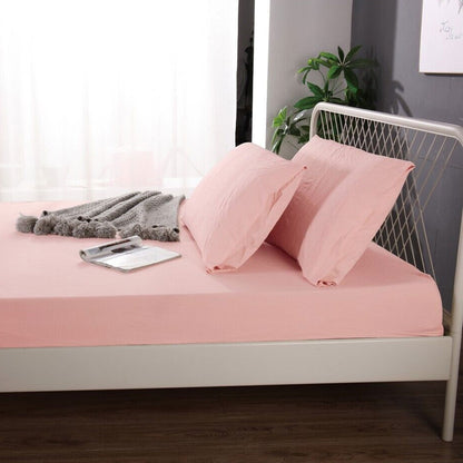 Ramesses 1000TC Linen Bamboo Fitted Sheet Combo Set Dusty Pink Double V442-KIT-FITTEDSS-LINENBAMBOO-DUSTYPINK-DS