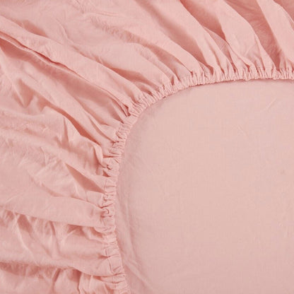 Ramesses 1000TC Linen Bamboo Fitted Sheet Combo Set Dusty Pink King V442-KIT-FITTEDSS-LINENBAMBOO-DUSTYPINK-KI