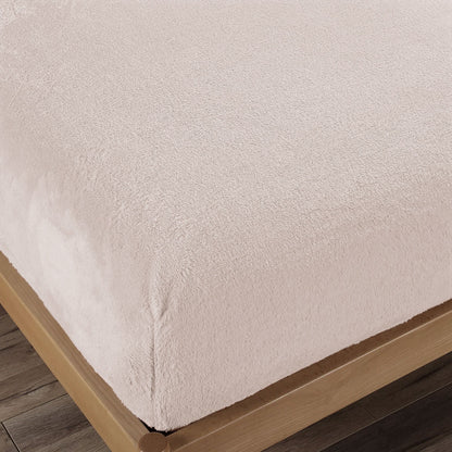 Ramesses Teddy Fleece Fitted Sheet Combo Set Beige King V442-KIT-FITTEDSS-TEDDYFLEECE-BEIGE-KI