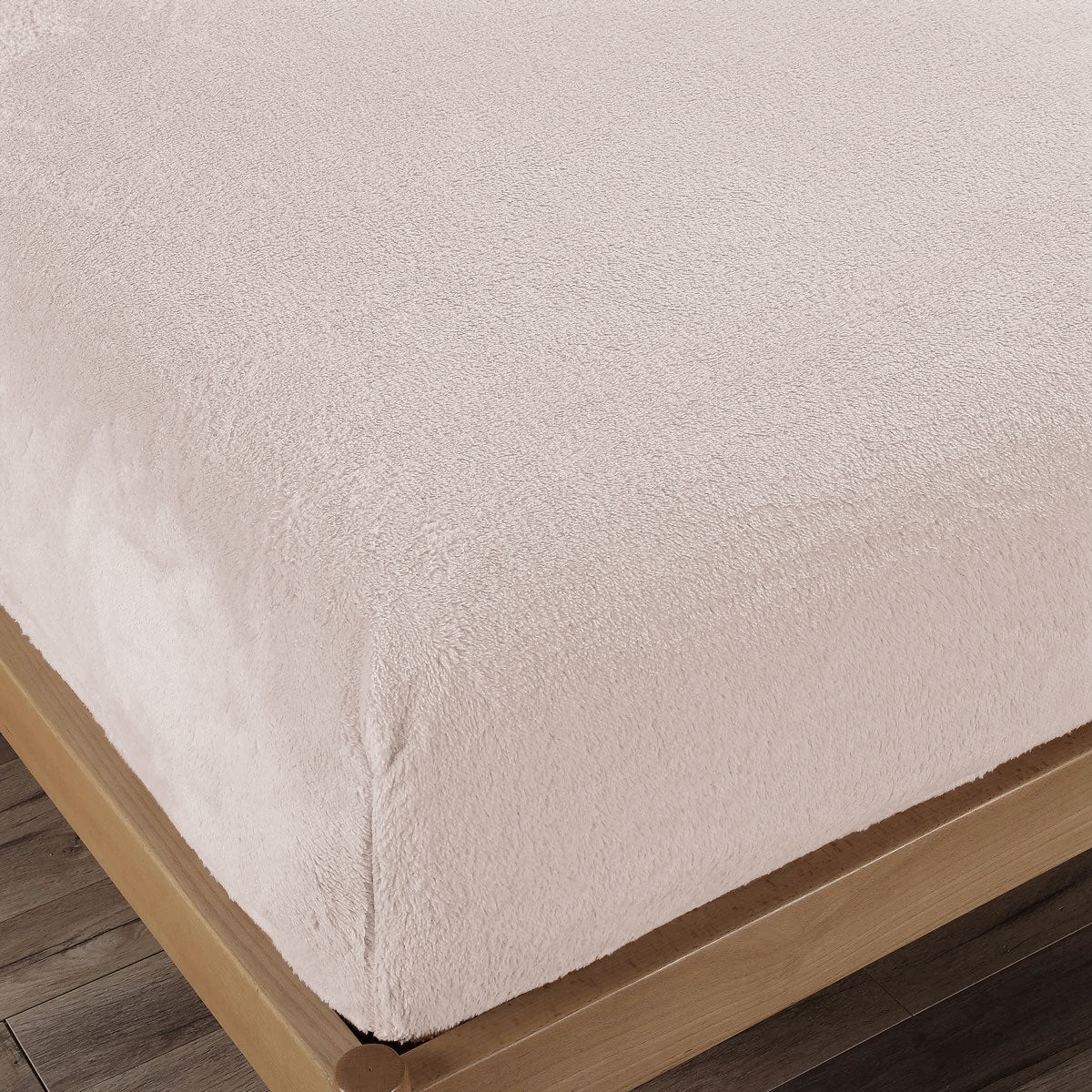 Ramesses Teddy Fleece Fitted Sheet Combo Set Beige King Single V442-KIT-FITTEDSS-TEDDYFLEECE-BEIGE-KS