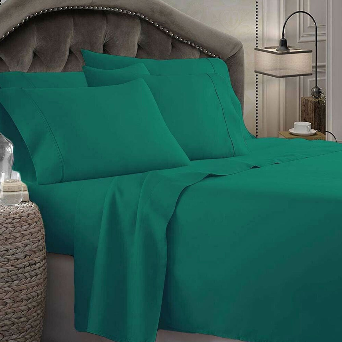 Shangri La 1800 Series Microfibre Sheet Set Teal Queen V442-KIT-SHEETS-1800MICRO-TEAL-QS