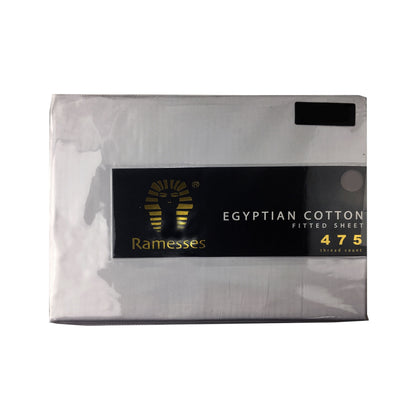 Ramesses 475TC Egyptian Cotton Fitted Sheet Queen Silver V442-KIT-SHEETS-FITTEDEC475TC-SILVER-QS