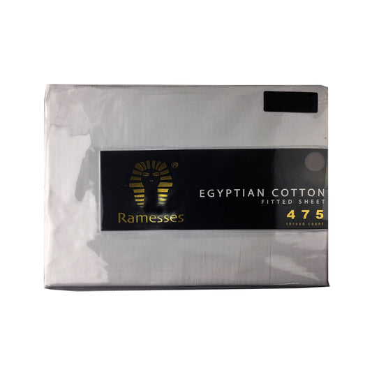 Ramesses 475TC Egyptian Cotton Fitted Sheet Queen Silver V442-KIT-SHEETS-FITTEDEC475TC-SILVER-QS