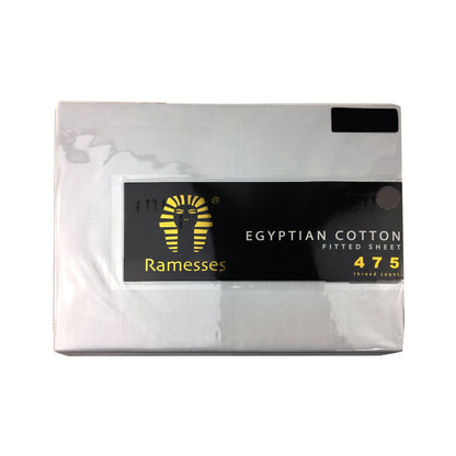 Ramesses 475TC Egyptian Cotton Fitted Sheet King White V442-KIT-SHEETS-FITTEDEC475TC-WHITE-KI