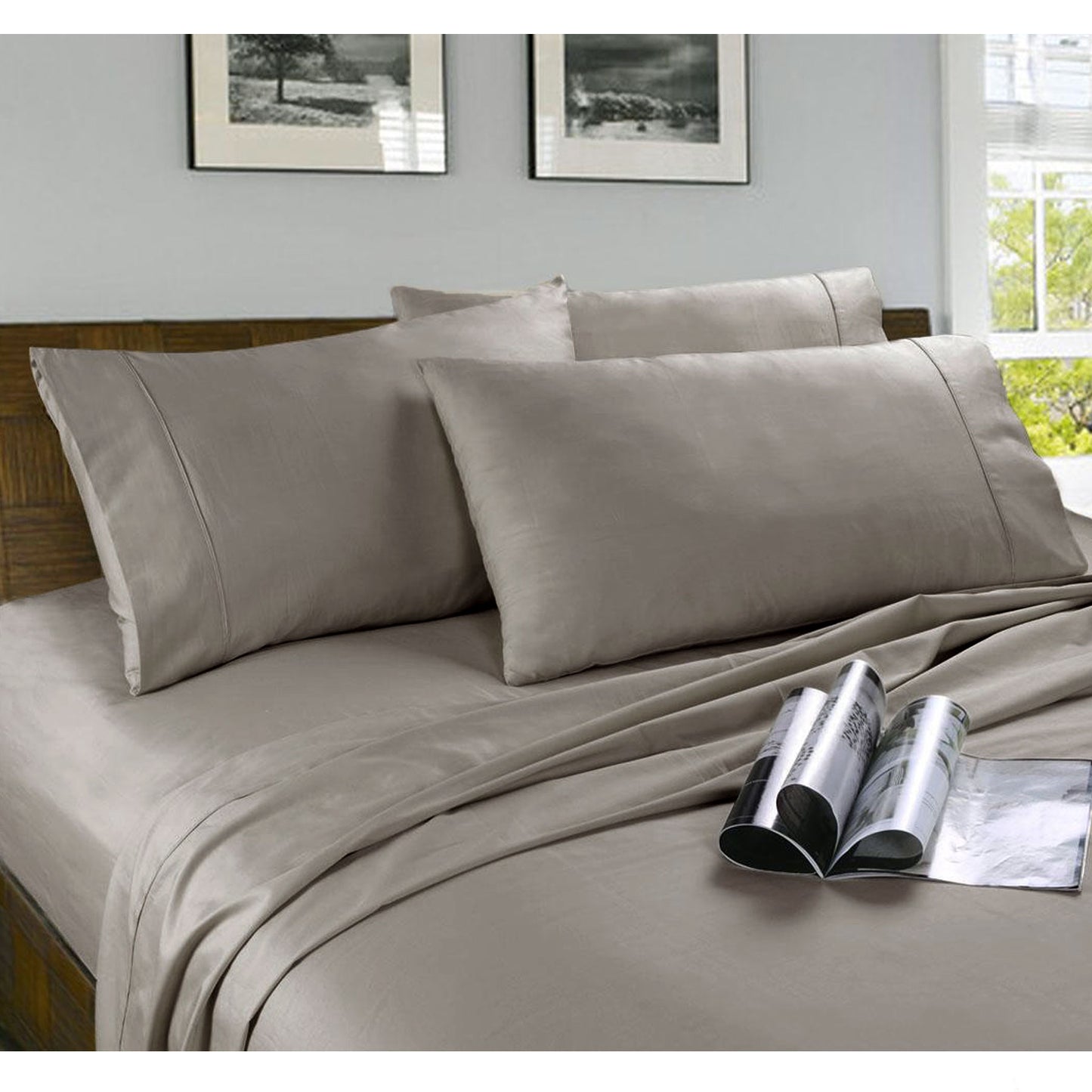 Kingtex Microfibre Sheet Set Coffee Single V442-KIT-SHEETS-MICROFIBRE-COFFEE-SB