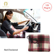 Ramesses Electric heated Car Snuggle 110 x 150 cm Red Checkered V442-KIT-THROW-CARSNUGGLE-REDCHECKERED-RE