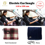 Ramesses Electric heated Car Snuggle 110 x 150 cm Red Checkered V442-KIT-THROW-CARSNUGGLE-REDCHECKERED-RE