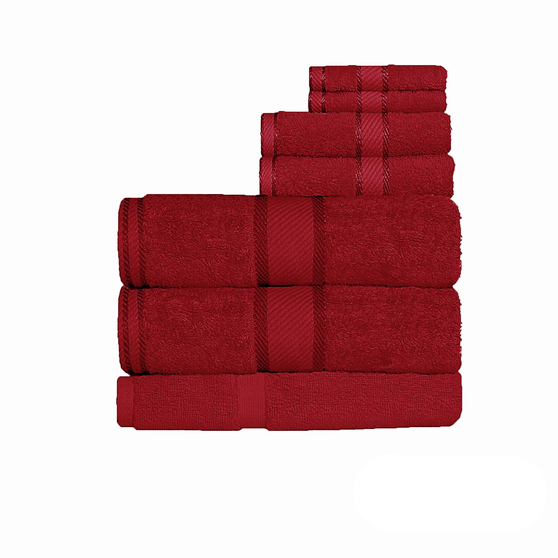 Kingtex 550gsm Cotton 7 Pce Bath Sheet Set Red V442-KIT-TOWEL-7PSHEET-RED