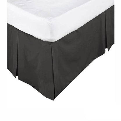 KINGDOM Box Pleated Valance Black - DOUBLE V442-KIT-VALANCE-225TC-BLACK-DS