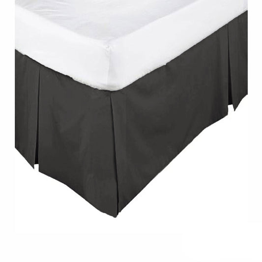 KINGDOM Box Pleated Valance Black - SINGLE V442-KIT-VALANCE-225TC-BLACK-SB