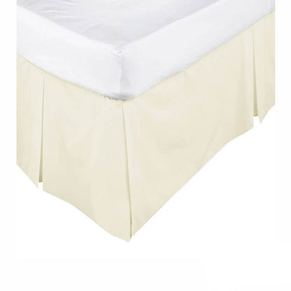 KINGDOM Box Pleated Valance Cream - SINGLE V442-KIT-VALANCE-225TC-CREAM-SB