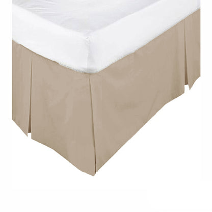 KINGDOM Box Pleated Valance Linen - KING SINGLE V442-KIT-VALANCE-225TC-LINEN-KS