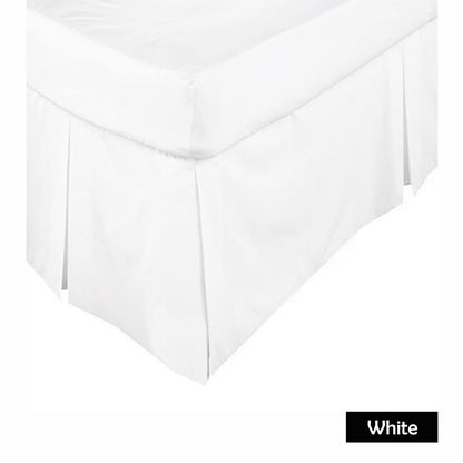 KINGDOM Box Pleated Valance White - DOUBLE V442-KIT-VALANCE-225TC-WHITE-DS