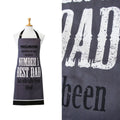 Ladelle Number 1 Best Dad Cotton Apron 70 x 89 cm V442-LDE-APRON-BESTDAD-CHARCOAL-SH