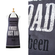 Ladelle Number 1 Best Dad Cotton Apron 70 x 89 cm V442-LDE-APRON-BESTDAD-CHARCOAL-SH