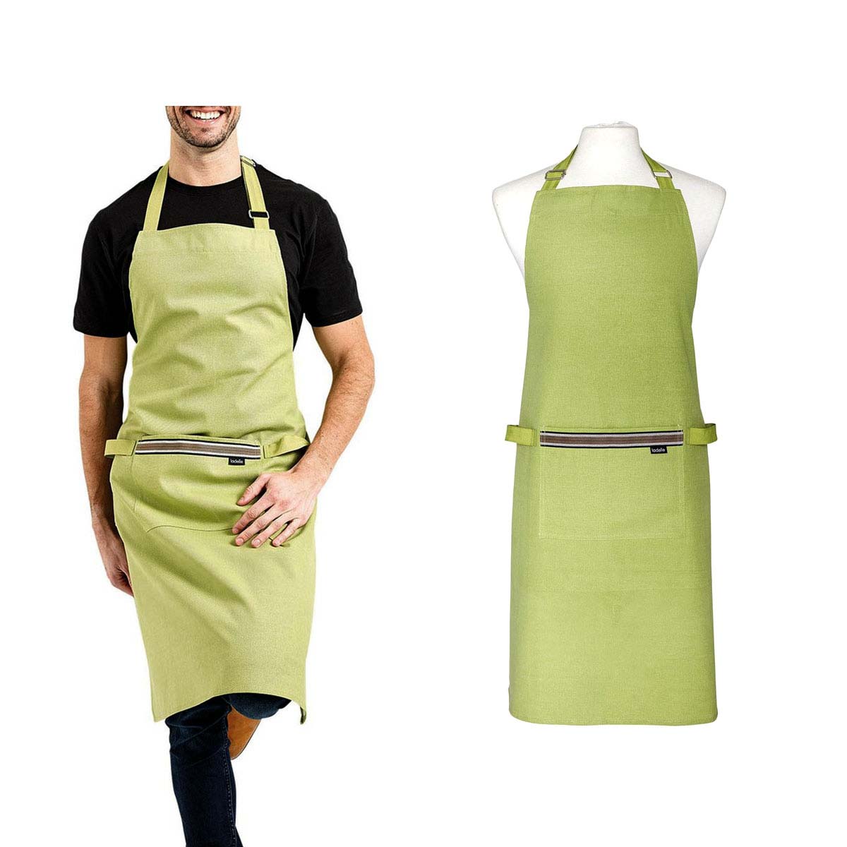 Ladelle Professional Series Sage Cotton Apron V442-LDE-APRON-PROFESSIONAL-SAGE-SH