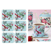 Set of 6 Jardin Peony Coasters 11x9.7x0.4cm V442-LDE-COASTERS-SETOF6JARDINPEONY-MULTI-RE