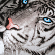 Just Home Blue Eyes Stripes Tiger Square Filled Cushion V442-LDE-CUSHION-BLUEEYESSTRIPES-BLACK-SQ