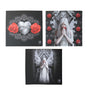 Anne Stokes Set of 3 Only Love Remains Wall Canvas V442-LDE-MISC-ONLYLOVECANVAS-BLACK-SQ