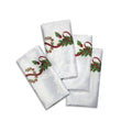 Set of 4 Ornate Christmas Xmas Festival Jacquard Napkins V442-LDE-MISC-ORNATENAPKINS-WHITE-SQ