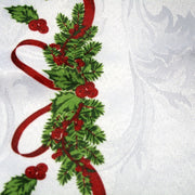 Set of 4 Ornate Christmas Xmas Festival Jacquard Napkins V442-LDE-MISC-ORNATENAPKINS-WHITE-SQ