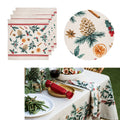 Ladelle Set of 4 Evergreen 100% Cotton Napkins 45 x 45 cm V442-LDE-MISC-SETOF4EVERGREENNAPKINS-GREEN-SQ