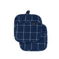Ladelle Eco Check Navy Set of 2 Pot Holders 21 x 21 cm V442-LDE-OVENM-ECOCHECKSETOF2POTHOLDER-NAVY-RE