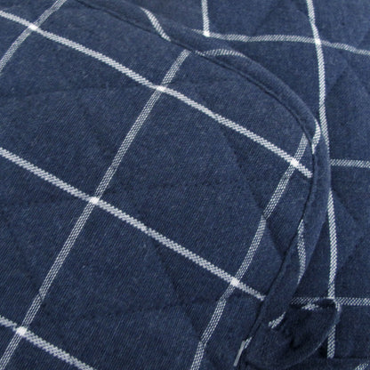 Ladelle Eco Check Navy Set of 2 Pot Holders 21 x 21 cm V442-LDE-OVENM-ECOCHECKSETOF2POTHOLDER-NAVY-RE