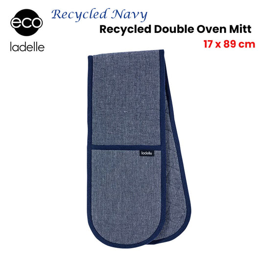 Ladelle Eco Recycled Navy Double Oven Mitt 17 x 89 cm V442-LDE-OVENM-ECORECYCLEDDOUBLE-NAVY-SH