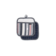 Ladelle Entertainer Charcoal Set of 2 Pot Holders 21 x 21 cm V442-LDE-OVENM-ENTERTAINER2POTHOL-CHARCOAL-SQ