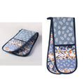 Ladelle Homespun Double Oven Mitt 17 x 89 cm V442-LDE-OVENM-HOMESPUNDOUBLE-BLUE-SH