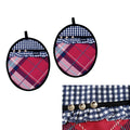 Ladelle Khloe Multi Set of 2 Pot Holders 20 x 24.5 cm V442-LDE-OVENM-KHLOE2POTHOLDER-MULTI-SH