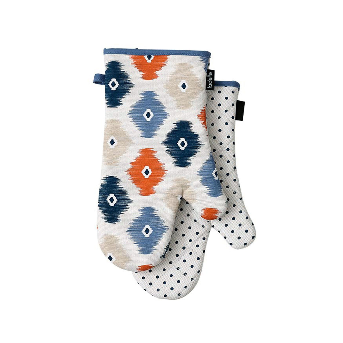 Ladelle Set of 2 - Mila Cotton Kitchen / BBQ Oven Mitts V442-LDE-OVENM-MILASET2OVENMITTS-MULTI-SH