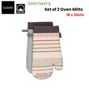 Ladelle Sanctuary Cream Set of 2 Oven Mitts 18 x 33 cm V442-LDE-OVENM-SANCTUARYSETOF2-CREAM-SH