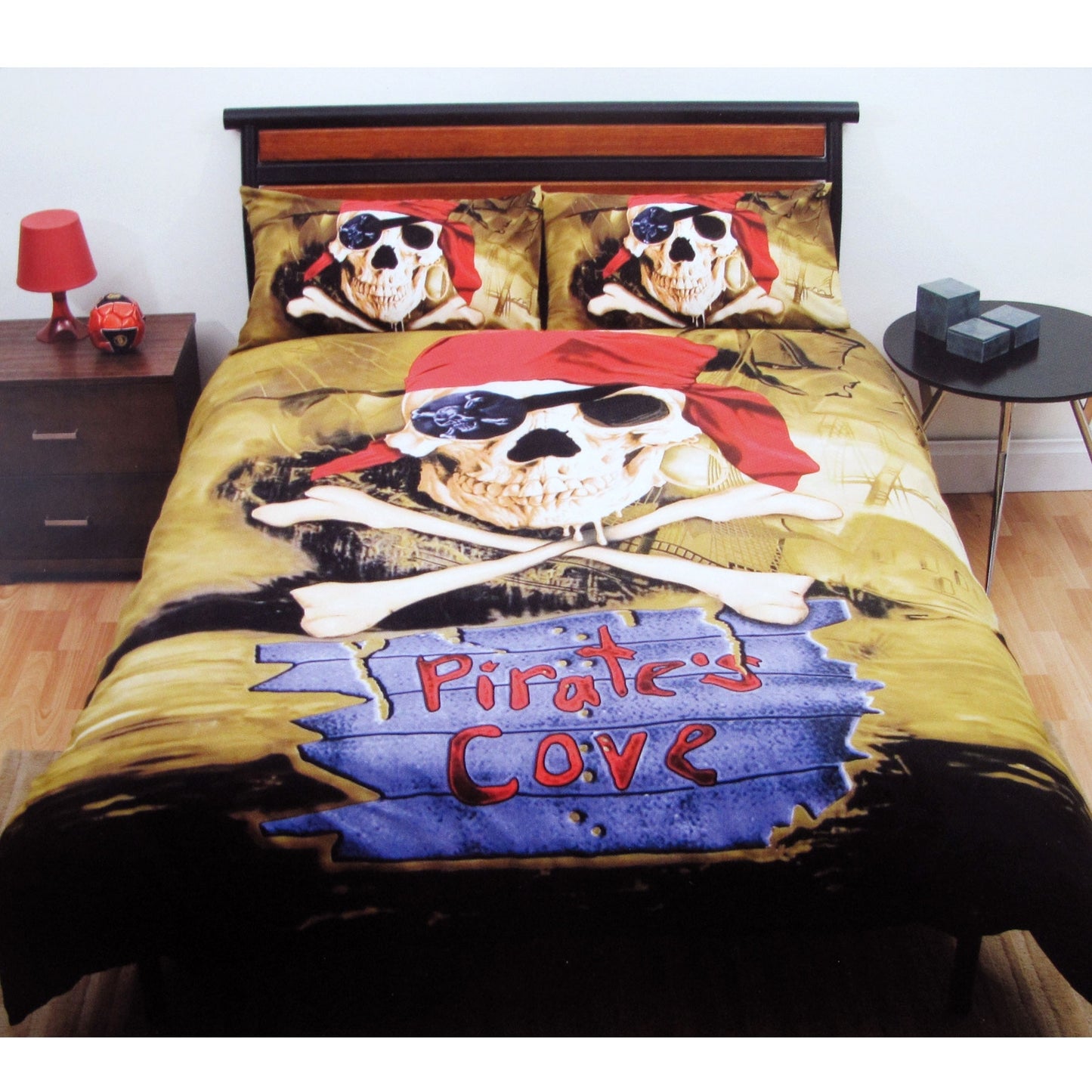 Just Home Pirate's Cove Quilt Cover Set Queen V442-LDE-QUILTCS-PIRATESCOVE-MULTI-QS
