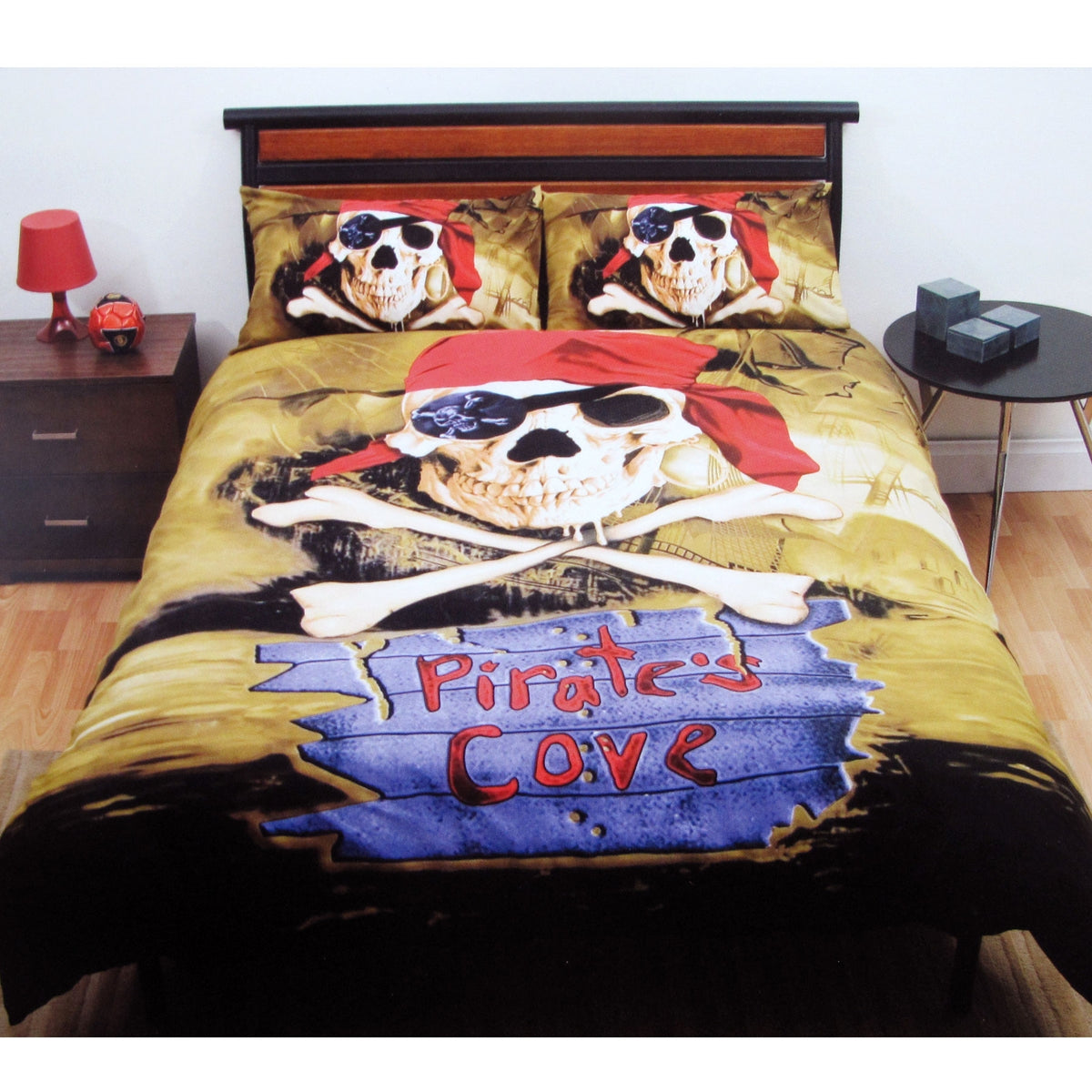 Just Home Pirate's Cove Quilt Cover Set Queen V442-LDE-QUILTCS-PIRATESCOVE-MULTI-QS