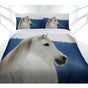 Just Home Snowy Horse Quilt Cover Set Queen V442-LDE-QUILTCS-SNOWYHORSE-BLUE-QS