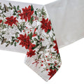 100% Cotton Ashdene Poinsettia Festive Christmas Holiday Tablecloth 150 x 230 cm V442-LDE-TABLEC-POINSETTIA230CM-MULTI-RE