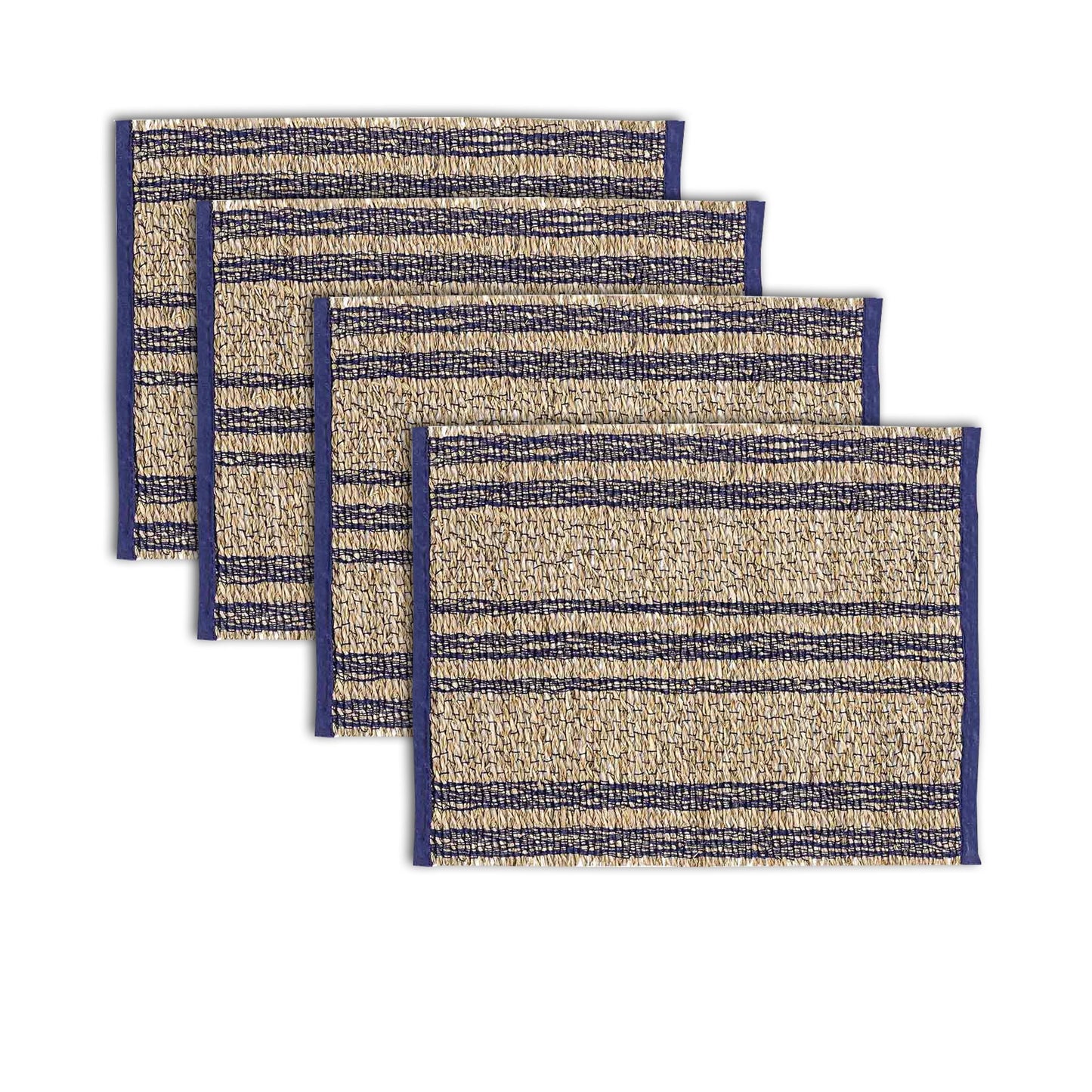Ladelle Set of 4 Loma Woven Table Placemats Navy V442-LDE-TABLEPLACEMAT-LOMA-NAVY-RE