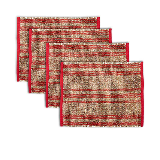 Ladelle Set of 4 Loma Woven Table Placemats Terracotta V442-LDE-TABLEPLACEMAT-LOMA-TERRACOTTA-RE