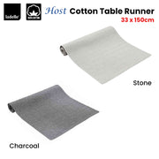 Ladelle Host Cotton Table Runner 33 x 150 cm Stone V442-LDE-TABLER-HOST-STONE-RE