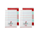 Ladelle Australiana Aussie Animal Koala Christmas Set of 4 Cotton Kitchen Towels V442-LDE-TEAT-AUSSIEKOALASETOF4-WHITE-RE