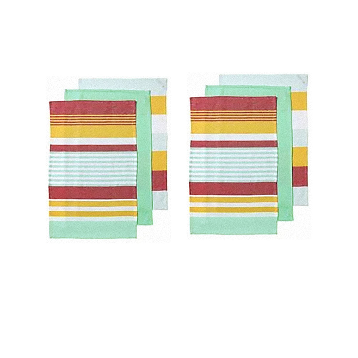 Ladelle Connor Set of 6 Cotton Kitchen Towels Yellow V442-LDE-TEAT-CONNORSETOF6-YELLOW-RE