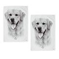Set of 2 Delightful Dogs Cotton Kitchen Tea Towels 50 x 70 cm Golden Retriever V442-LDE-TEAT-GOLDENRETRIEVERSETOF2-WHITE-RE