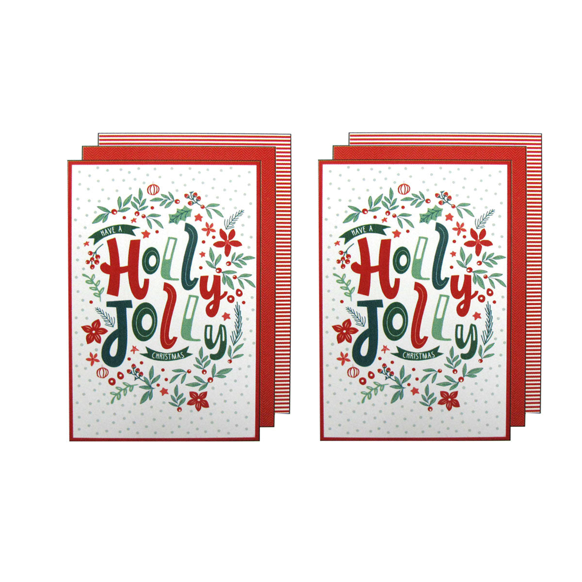 Ladelle Joyful Jolly Christmas Set of 6 Cotton Kitchen Towels Red V442-LDE-TEAT-JOLLYCHRISTMASSETOF6-RED-RE