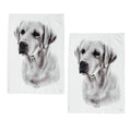 Set of 2 Delightful Dogs Cotton Kitchen Tea Towels 50 x 70 cm Labrador V442-LDE-TEAT-LABRADORSETOF2-WHITE-RE