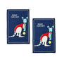 Ladelle Australiana Animal Drawing Set of 2 Cotton Kitchen Towels Kangaroo V442-LDE-TEAT-OZSETOF2KANGAROO-BLUE-RE