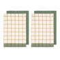 Ladelle Set of 4 Retreat Cotton Kitchen Tea Towels 50 x 70 cm Green V442-LDE-TEAT-RETREATSETOF4-GREEN-RE